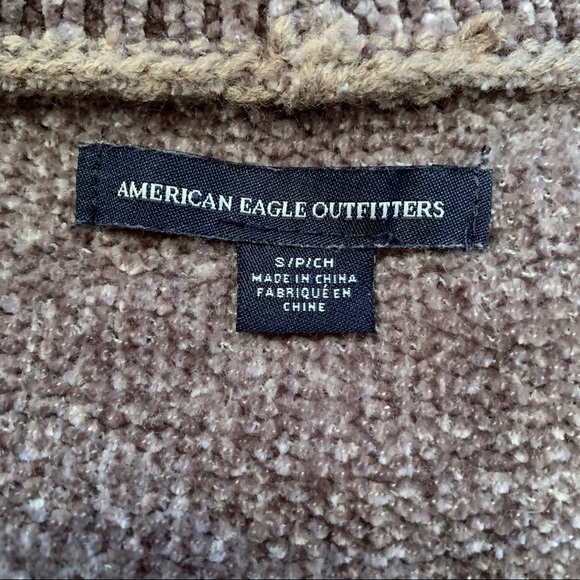 FINAL PRICE American Eagle Outfitters grey loose fit fleecy sweater size Small - Picture 7 of 9